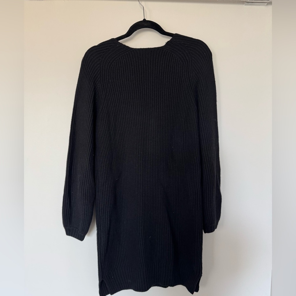 Aritzia Wilfred Free 100% Wool Black Sweater Dress - Picture 3 of 4
